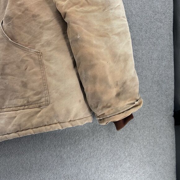 Vintage Carhartt Jacket Men XL Large Duck Canvas Chore Coat Corduroy Collar Barn - Picture 3 of 16